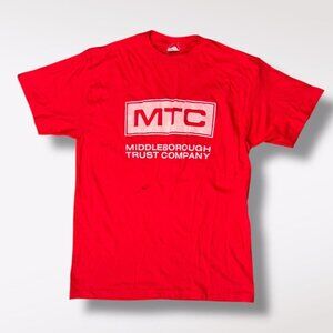 Vintage 80s MTC Middleborough Trust Company T-Shirt Short Sleeve USA Small
